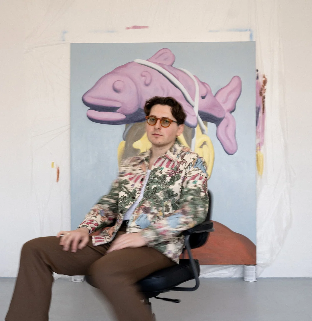 Martynas Auz in his studio